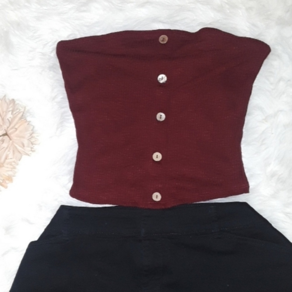 (1 Left) "Buttons" Tube Top - Picture 4 of 6